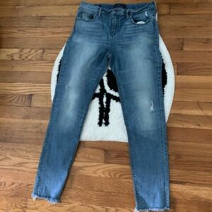 Lucky Brand Blue Skinny Jeans with Distressed Details